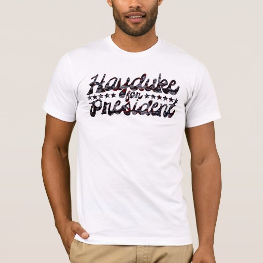 Hayduke voor President  Floral T-shirt (Voorkant)