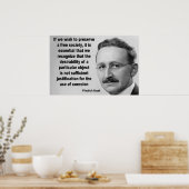 Hayek Free Society Quote Poster (Keuken)