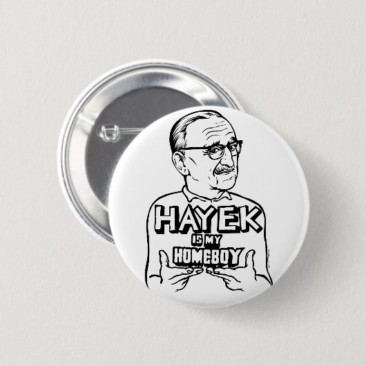 Hayek is mijn Homeboy Button (Voorkant /achterkant)