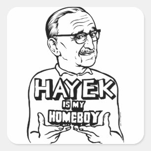 Hayek is mijn huisjongen vierkante sticker