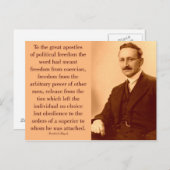 Hayek on freedom briefkaart (Voorkant / Achterkant)