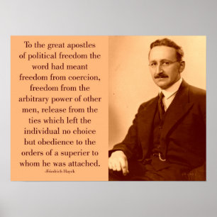 Hayek over vrijheid poster