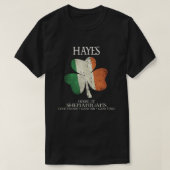 Hayes achternaam familie Ierland Iers huis van She T-shirt (Design voorkant)