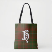 Hayes Clan Tartan Monogram Tote Bag (Voorkant)