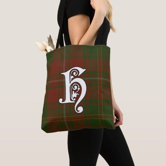 Hayes Clan Tartan Monogram Tote Bag (Dichtbij)