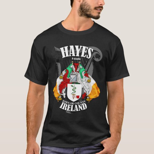 Hayes Crest Coat of Arms *Add Location* T-shirt (Voorkant)