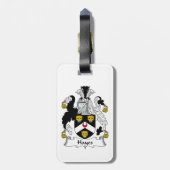 Hayes Family Crest Bagagelabel (Achterkant verticaal)