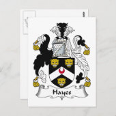 Hayes Family Crest Briefkaart (Voorkant / Achterkant)