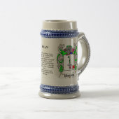 Hayes Family Crest Ceramic Stein Bierpul (Voorkant rechts)