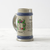 Hayes Family Crest Ceramic Stein Bierpul (Voorkant links)