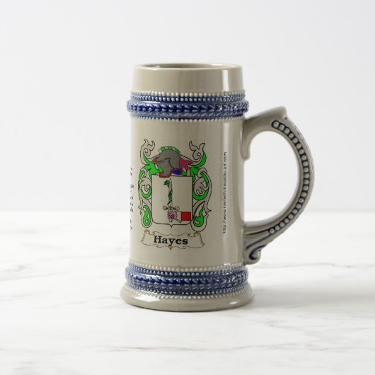 Hayes Family Crest Ceramic Stein Bierpul (Rechts)