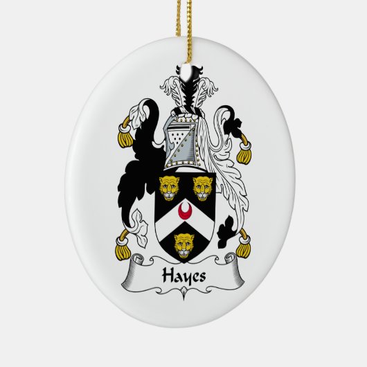 Hayes Family Crest Keramisch Ornament (Rechts)