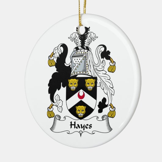 Hayes Family Crest Keramisch Ornament (Links)