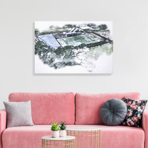 Hayes Lane Stadion Luchtfoto – Bromley Canvas Afdruk