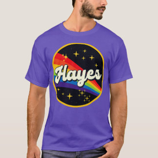 Hayes regenboog in ruimte  stijl t-shirt