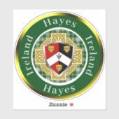 Hayes Shield & Celtic Cross gepersonaliseerd Sticker (Vel)