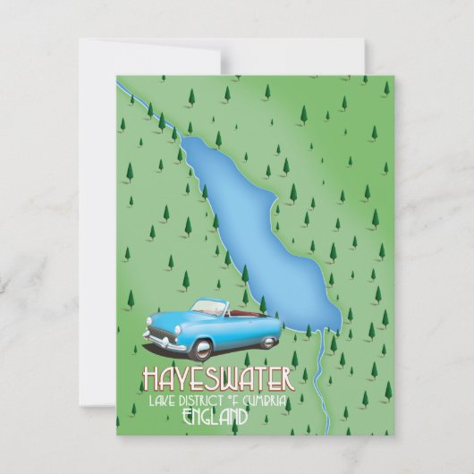 Hayeswater Lake District kaart reisposter (Voorkant)