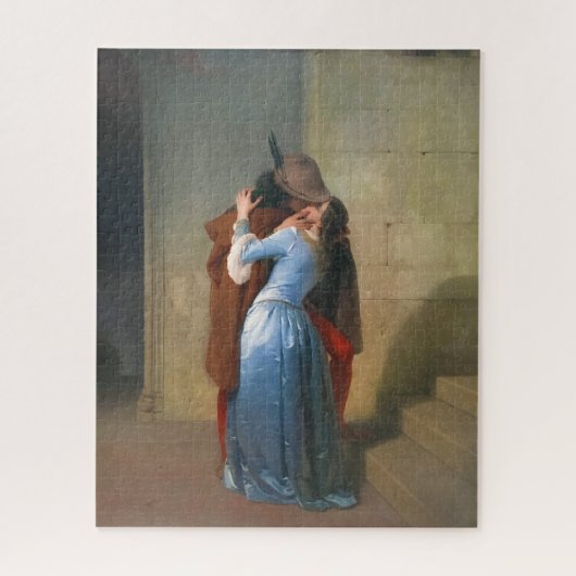 Hayez, The Kiss - Lovers, een paar schilderijen Legpuzzel (Verticaal)