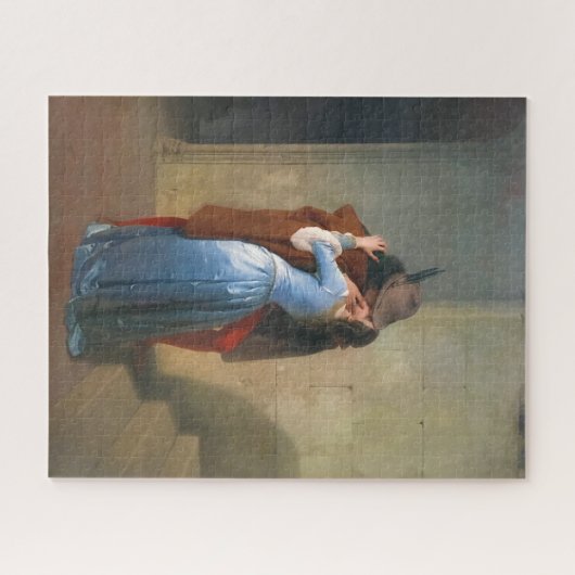 Hayez, The Kiss - Lovers, een paar schilderijen Legpuzzel (Horizontaal)