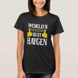 Haygen Persoonlijke Naam Grappige Voornaam Wereld' T-shirt
