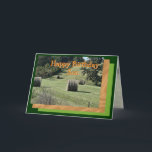 Hayin' Time-customize any occasion Kaart<br><div class="desc">This card brings back memories of haying time and the memories that went with it. change the words on the front and inside and make it for any occasion you need--use, change or delete the little note on the top inside. Great card choice for a rancher/farmer or a 'want-a-be" rancher/farmer....</div>