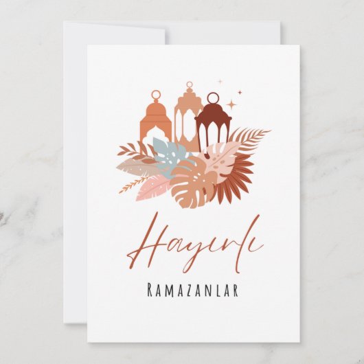 Hayırlı Ramazanlar Happy Ramazan Kaart (Voorkant)