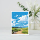 Hayle Engeland Art Travel illustratie Briefkaart (Staand voorkant)