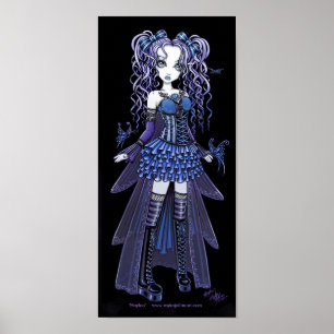 "Haylee" Paars Tattoo Butterfly Fairy Poster