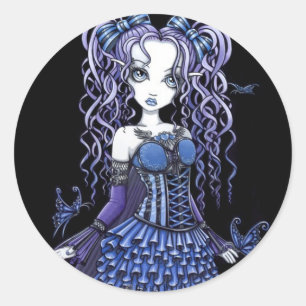 "Haylee" Paarse Tattoos vlinder fee Stickers