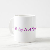 Hayley is een speciale engel koffiemok (Voorkant links)