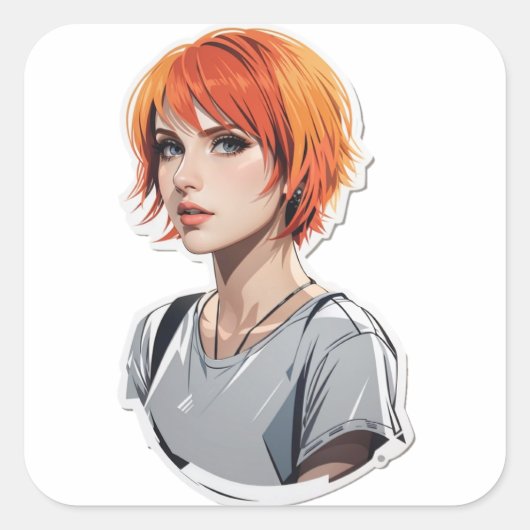 Hayley Williams Vierkante Sticker (Voorkant)