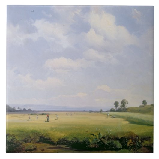 Haymaking, 1838 (olie op doek) tegeltje (Voorkant)