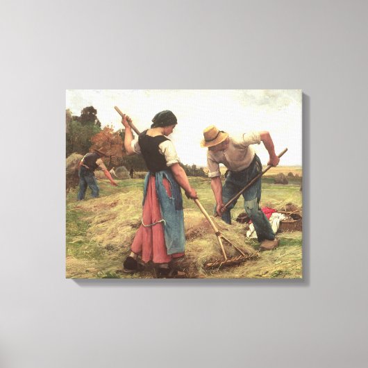 Haymaking, 1880 canvas afdruk (Voorkant)