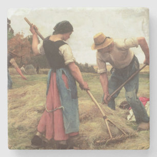 Haymaking, 1880 stenen onderzetter