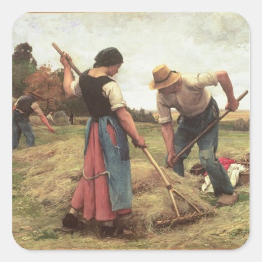 Haymaking, 1880 vierkante sticker (Voorkant)