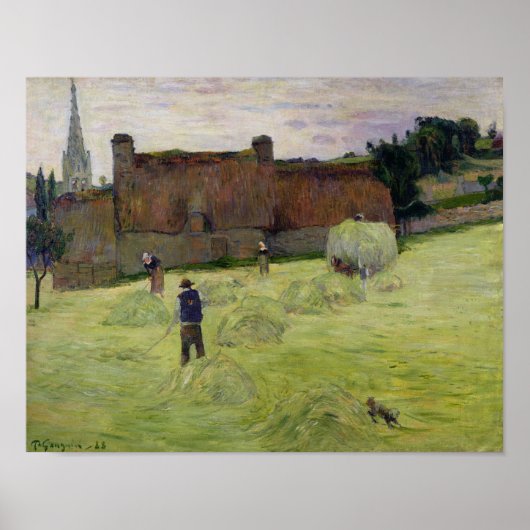 Haymaking in Bretagne, 1888 Poster (Voorkant)