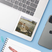 Haymaking Sticker — Jules Bastien-Lepage (1877) (Laptop met iPhone)