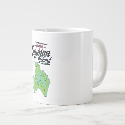 Hayman Island Vintage reiskaart. Grote Koffiekop (Voorkant rechts)