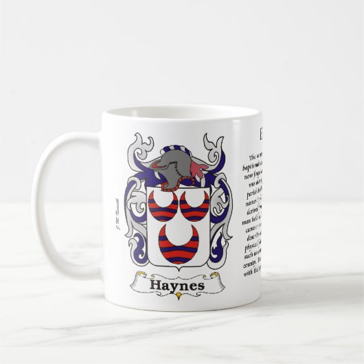 Haynes Family Coat of Arm mok (Links)