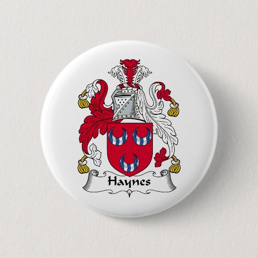 Haynes Family Crest Ronde Button 5,7 Cm (Voorkant)