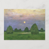 Hayricks in Dusk, 1899 Briefkaart (Voorkant)