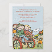 Hayride Kinder Uitnodigingen voor Herfst Verjaarda (Voorkant)