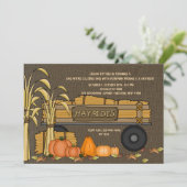 Hayrides for Sale Invitation Kaart (Staand voorkant)