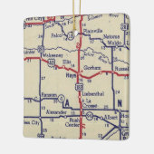 Hays KS Map Keramisch Ornament (Links)