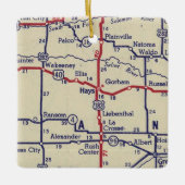 Hays KS  Map Keramisch Ornament (Voorkant)