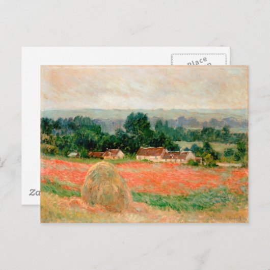 Haystack bij Giverny, Claude Monet Briefkaart (Voorkant / Achterkant)