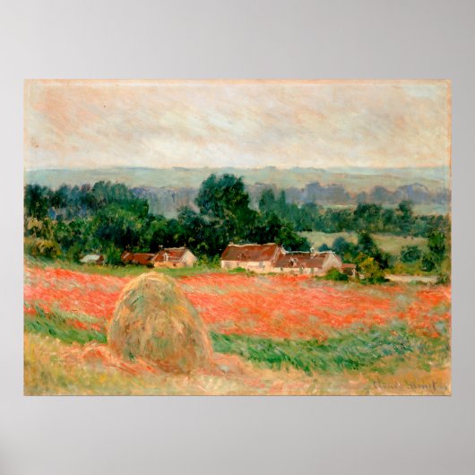 Haystack bij Giverny, Claude Monet Poster (Voorkant)