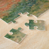 Haystack bij Giverny Monet Fine Art Legpuzzel (Zijkant)