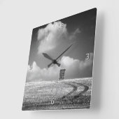 Haystack en Tracks minimalistisch Vierkante Klok (Hoek)