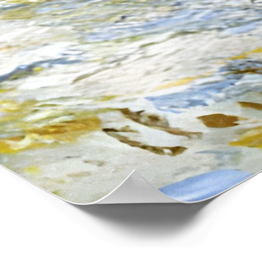 Haystack in de ochtend, Snow Effect-Claude Monet Poster (Hoek)